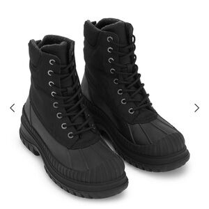 Ganni Black Outdoor Lace Up Boot 40